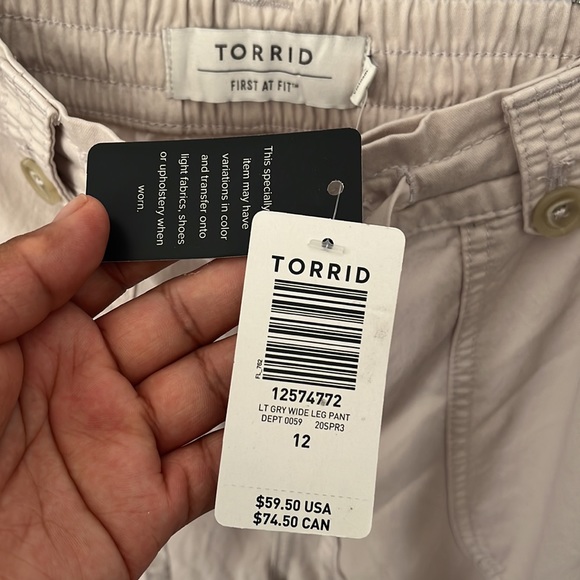 Torrid IVORY DRAWSTRING WIDE LEG PANT Size 12 - Picture 8 of 9